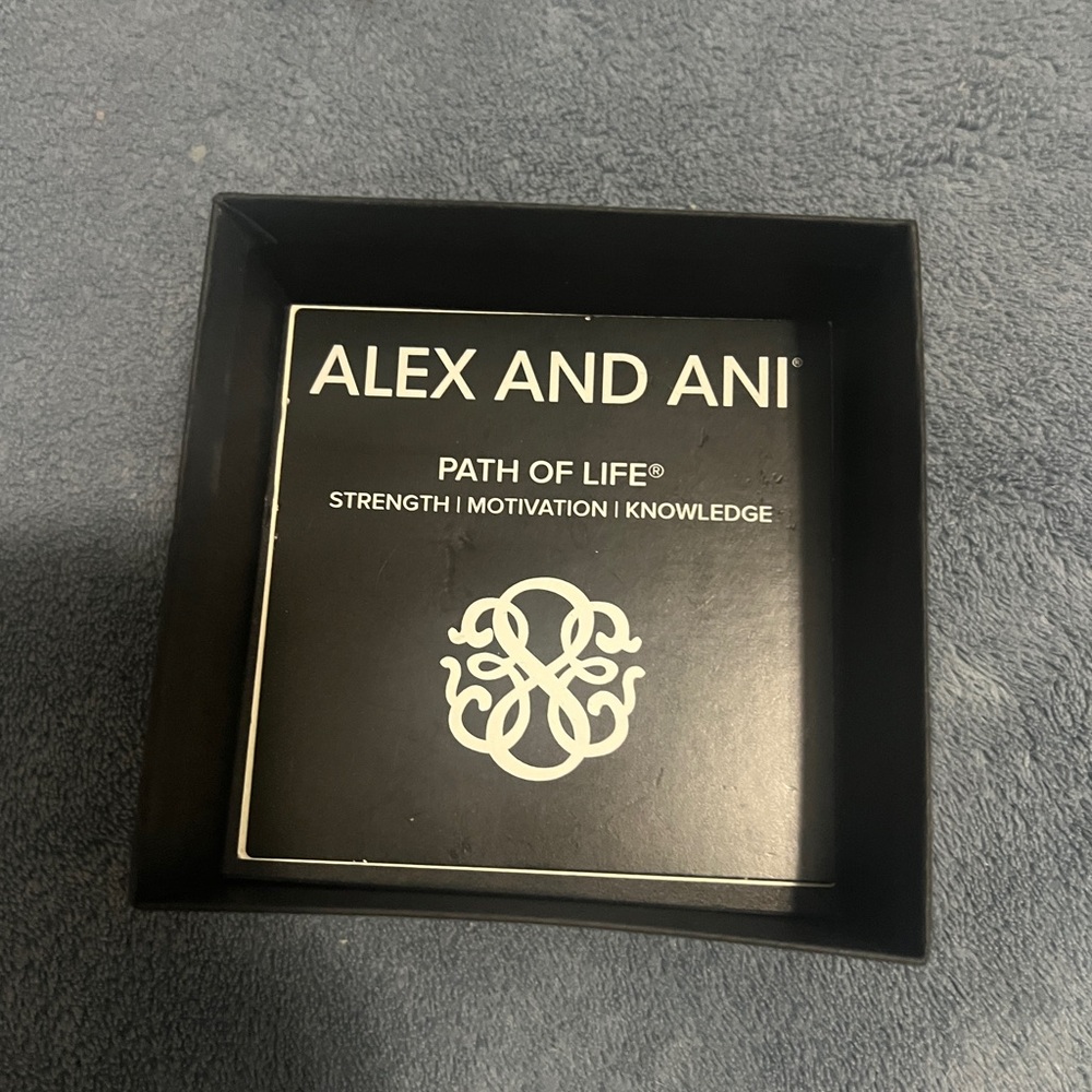 Alex and Ani Path of Life Bracelet in Black Box